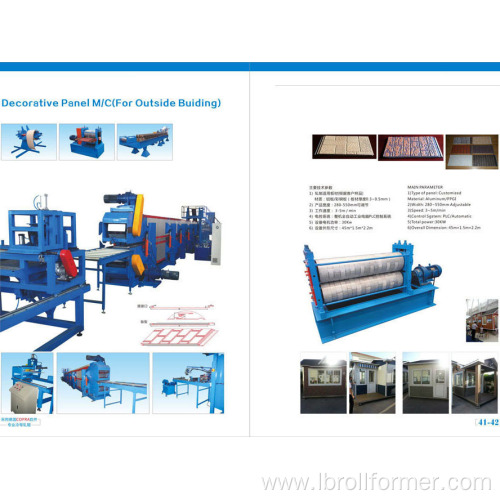 Interior Decorative Panel Roll Forming Machines